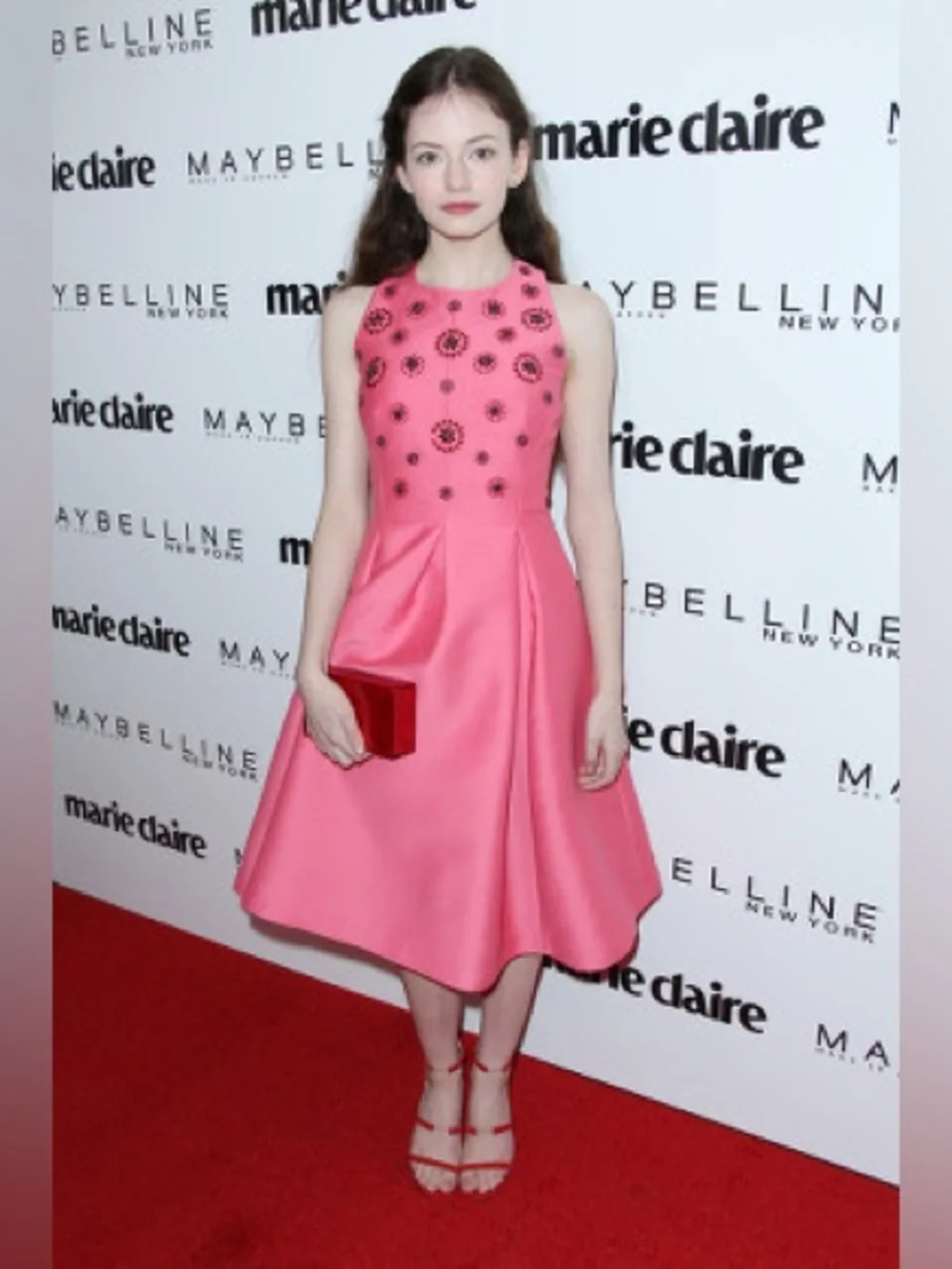 kate spade New York Pink Embellished Fit-and-Flare Dress 17in ptp